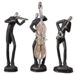 19062  Musicians Decorative Figurines, Set/3 Other Decor